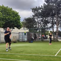 Tennis en action